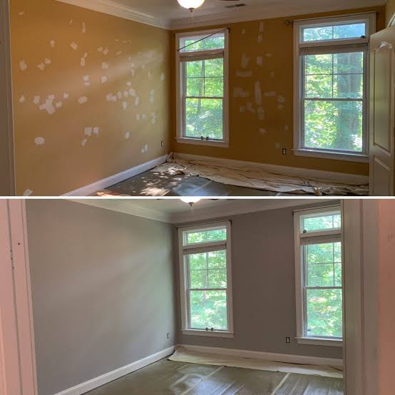 Calipro Painting before and after: Wall preparation & repaint