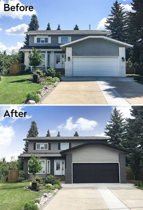 Calipro Painting before and after: Siding & garage refresh